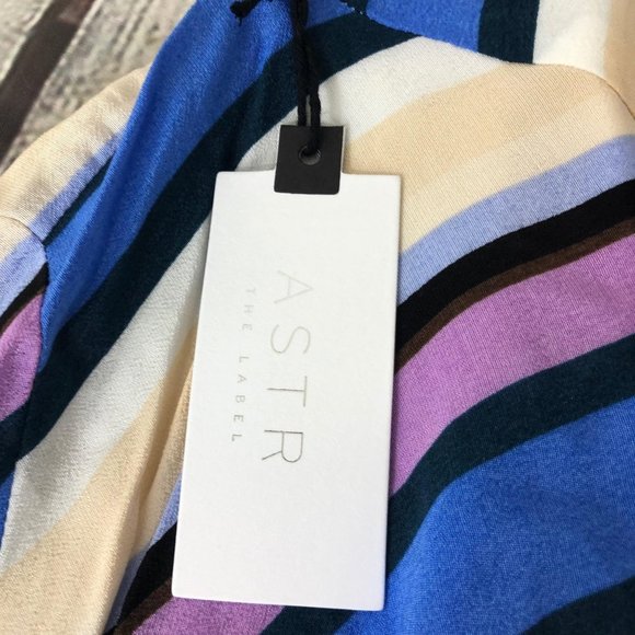 Astr Striped Midi Uneven Hem Skirt Size M - Picture 7 of 11